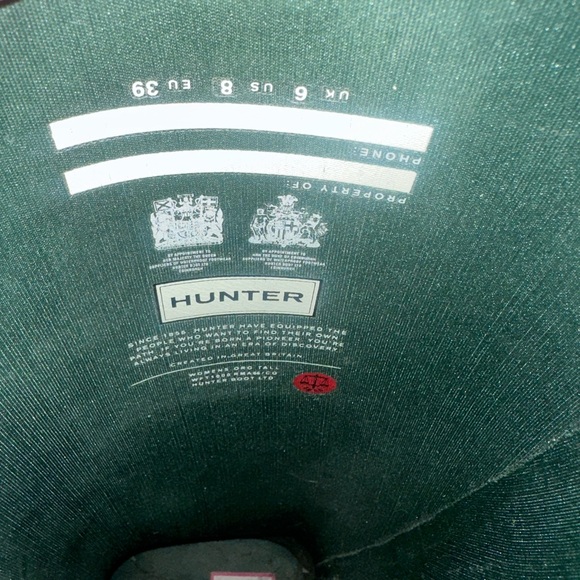 Hunter Green Women's Waterproof Rain Boots Size 8 - Picture 4 of 5